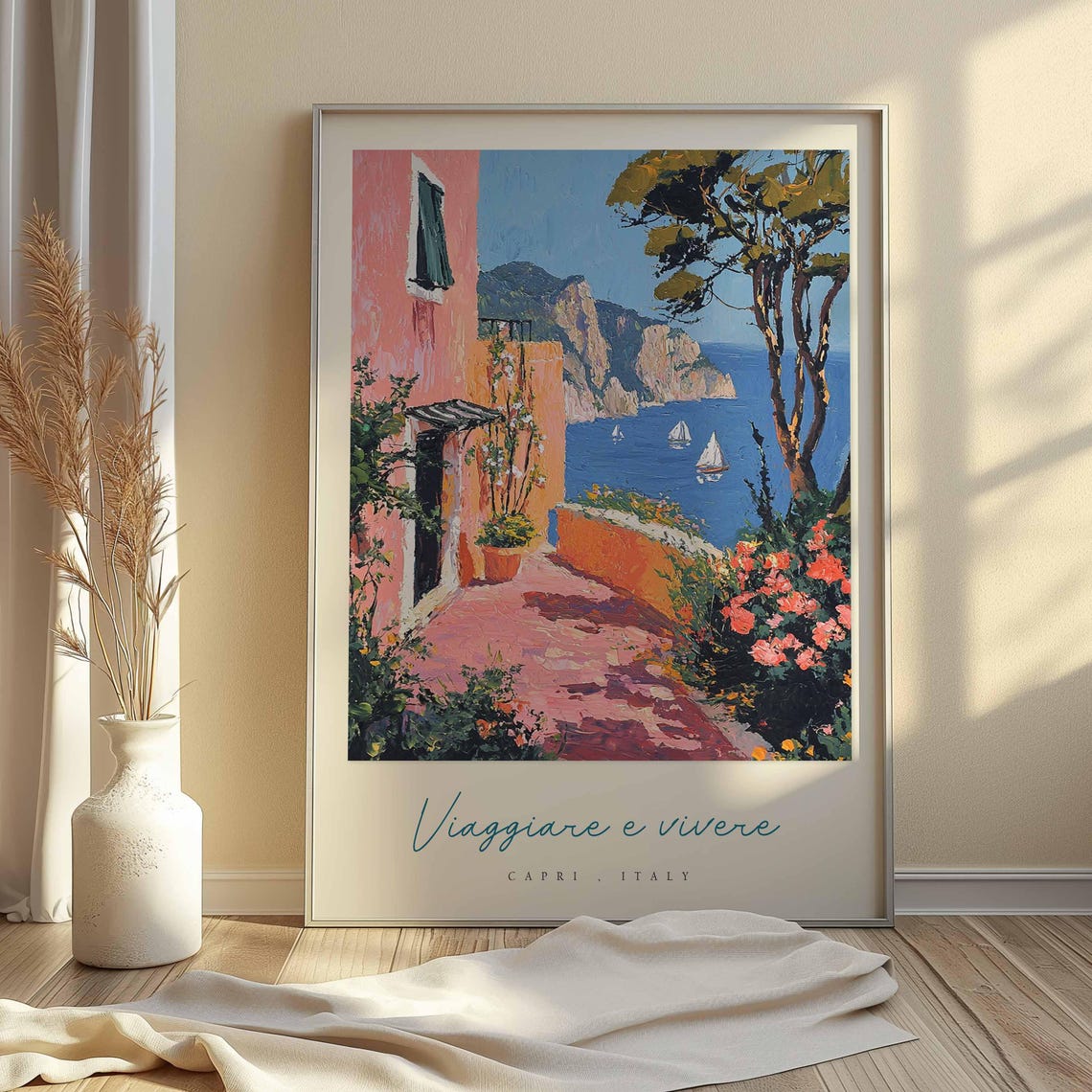 Capri Poster Capri Travel Print Capri Travel Art Capri Wall Art Italy Art Italy Travel Decor Italian Travel Gift - Image 2