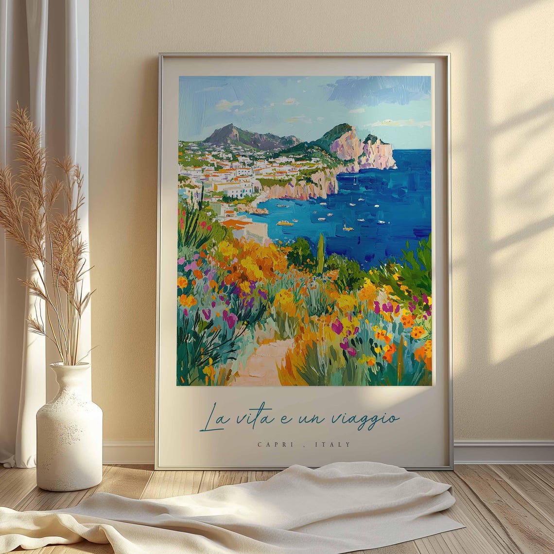 Capri Poster Capri Travel Print Capri Travel Art Capri Wall Art Italy Art Italy Travel Decor Italian Travel Gift - Image 2