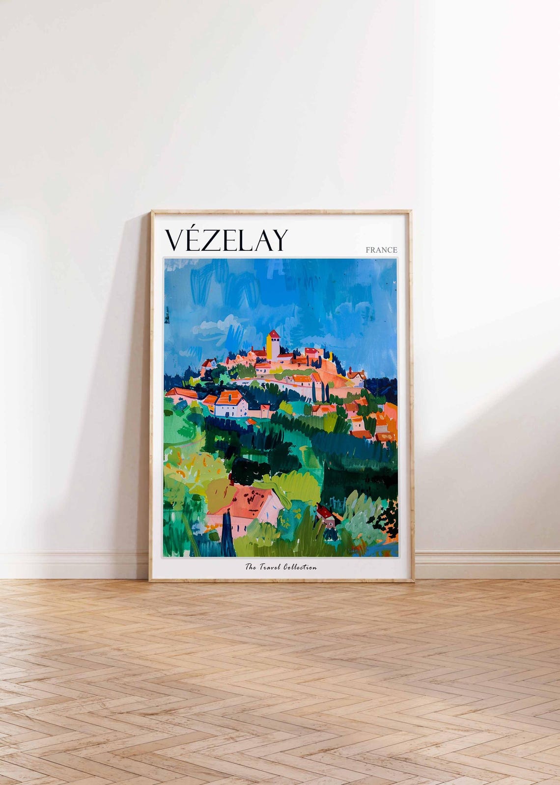 Vzelay Poster France Travel Print French Decor Europe Travel Poster European Wall Art Botanical Print Vzelay Travel Poster - Image 2