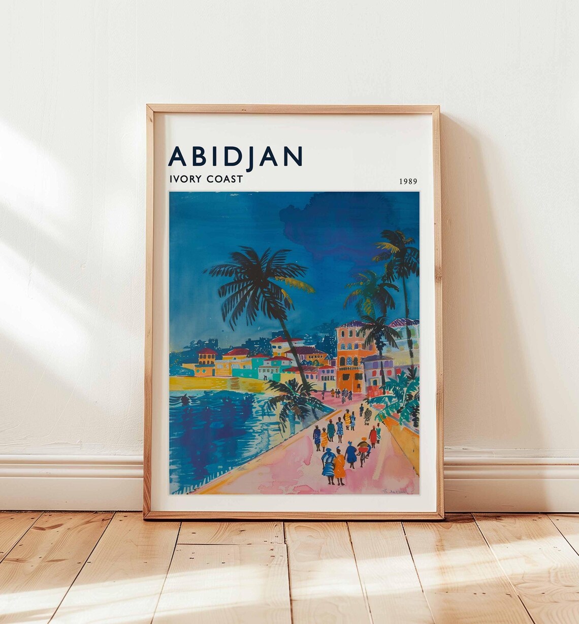 Abidjan Ivory Coast Print West Africa Skyline Art