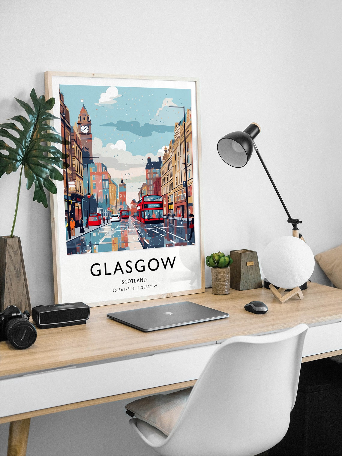 Glasgow Travel Poster Glasgow Travel Print Scotland Travel Art Travel Poster Colourful Travel Art Cultural Decor Travel Gift - Image 2