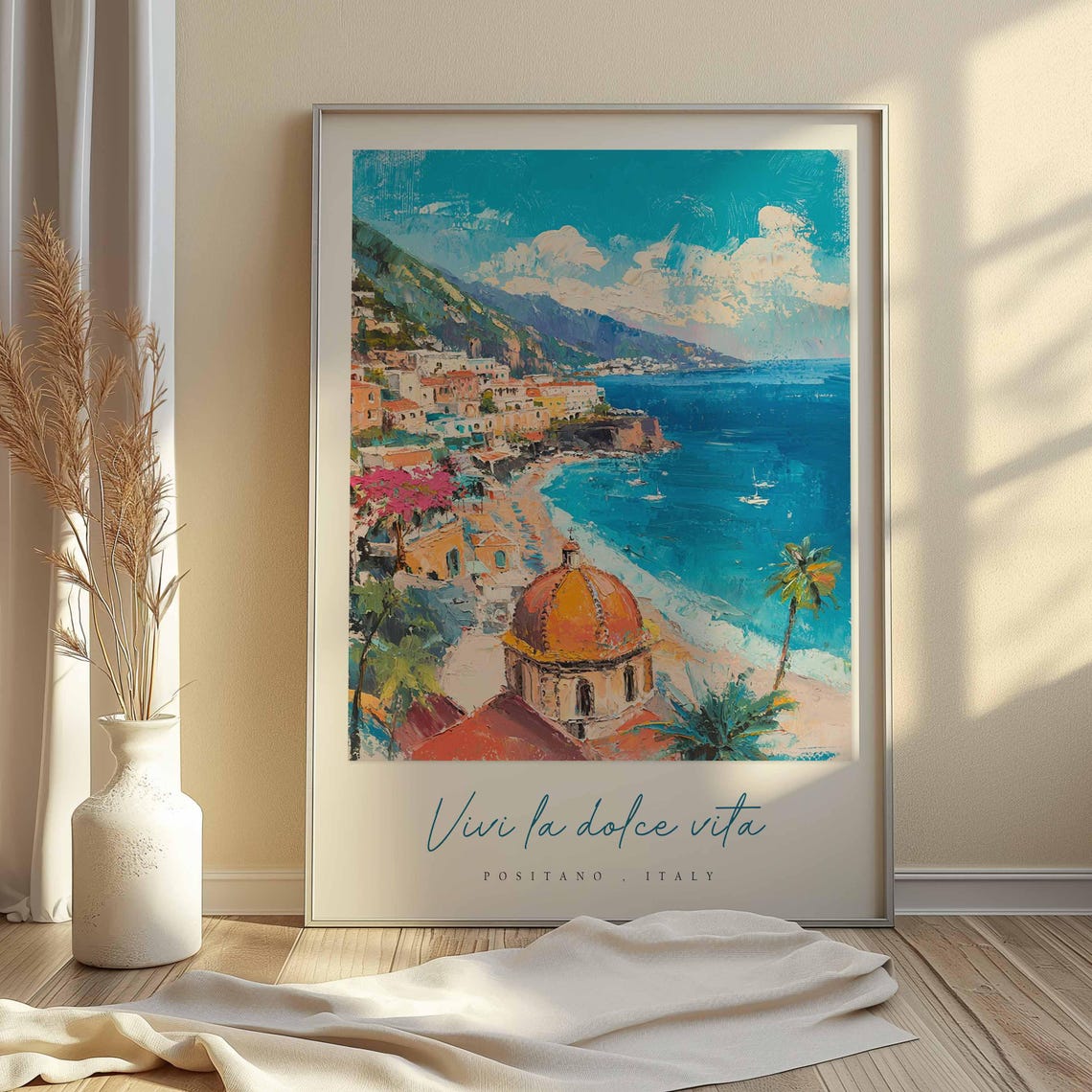 Positano Poster Italian Travel Print Positano Travel Art Positano Wall Art Italy Art Italy Travel Decor Italian Travel Gift - Image 2