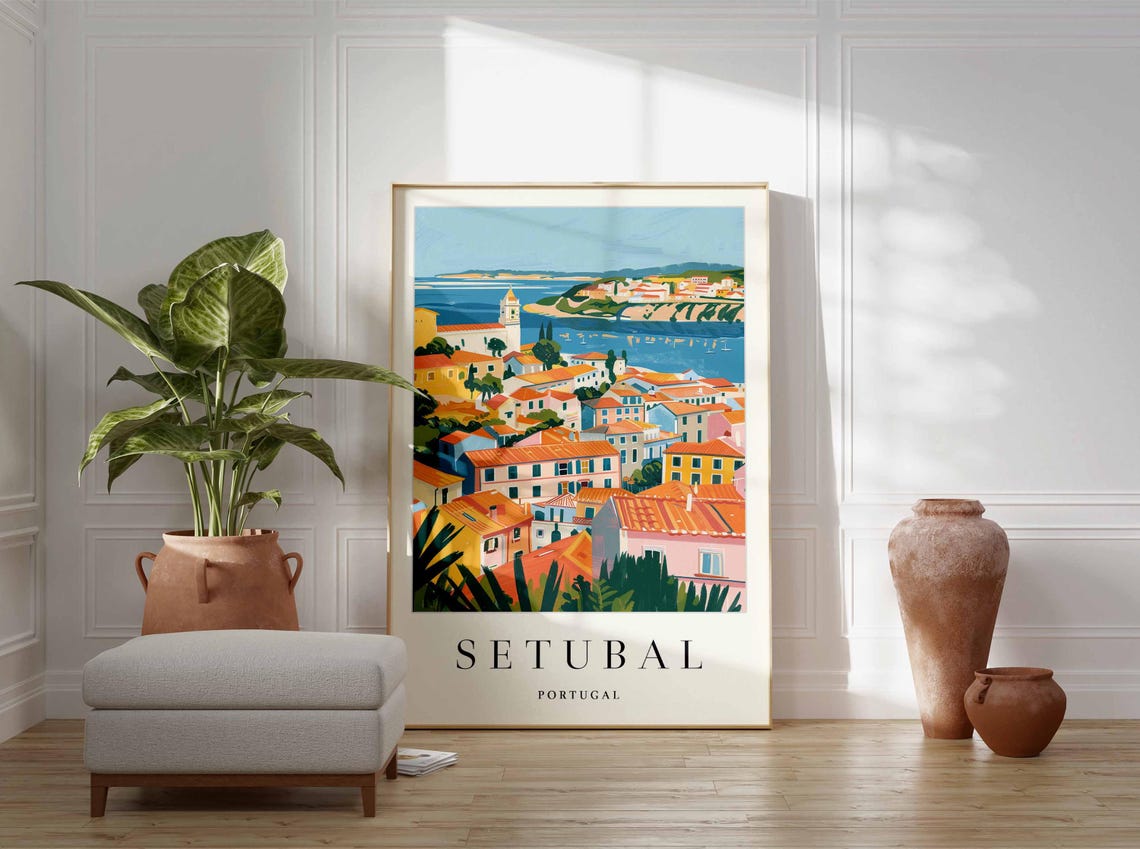 Sheffield England Hillside City View with Church Spire Art Poster - Image 4