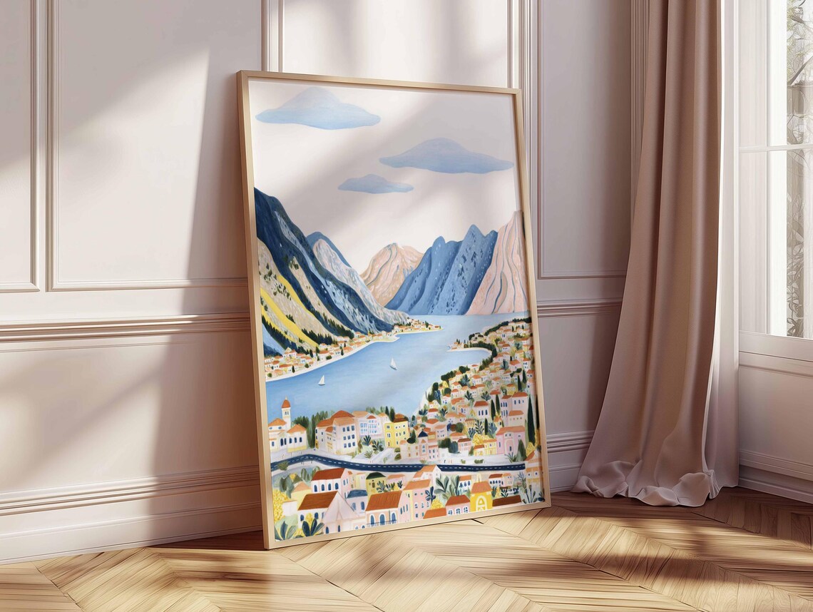 Montenegro Travel Poster, Adriatic Coast