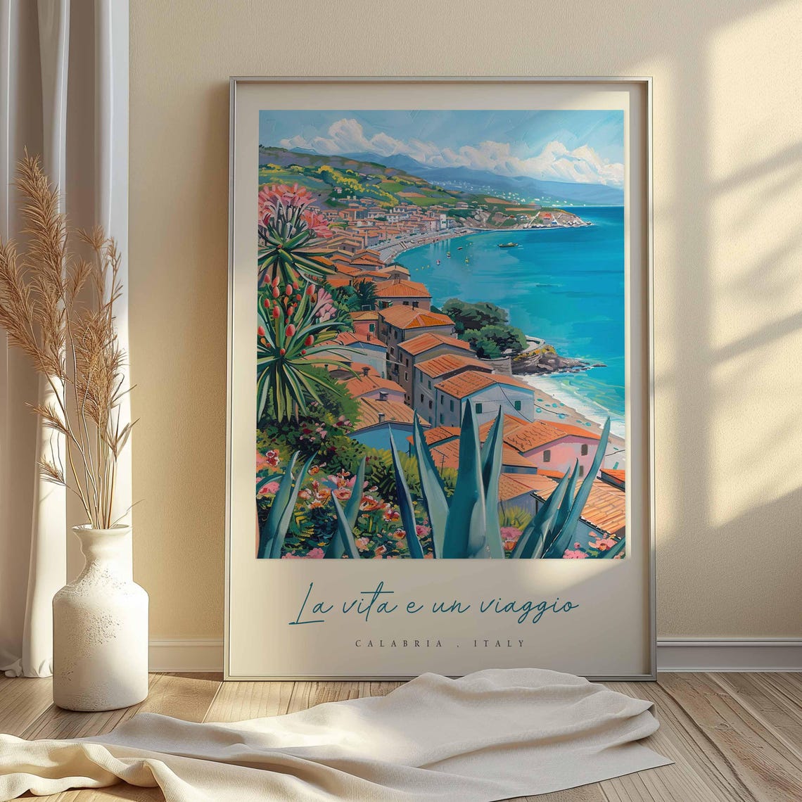 Calabria Poster Calabria Travel Print Calabria Travel Art Calabria Wall Art Italy Art Italy Travel Decor Italian Travel Gift - Image 2