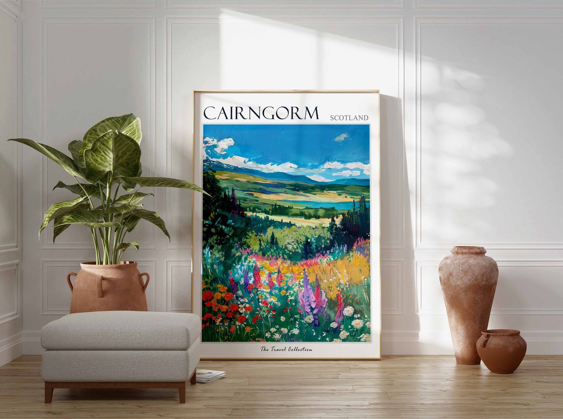 Cairngorm National Park Poster Cairngorm Travel Print Scottish Travel Poster Scottish Decor Scotland Art Cairngorm National Park Art - Image 2