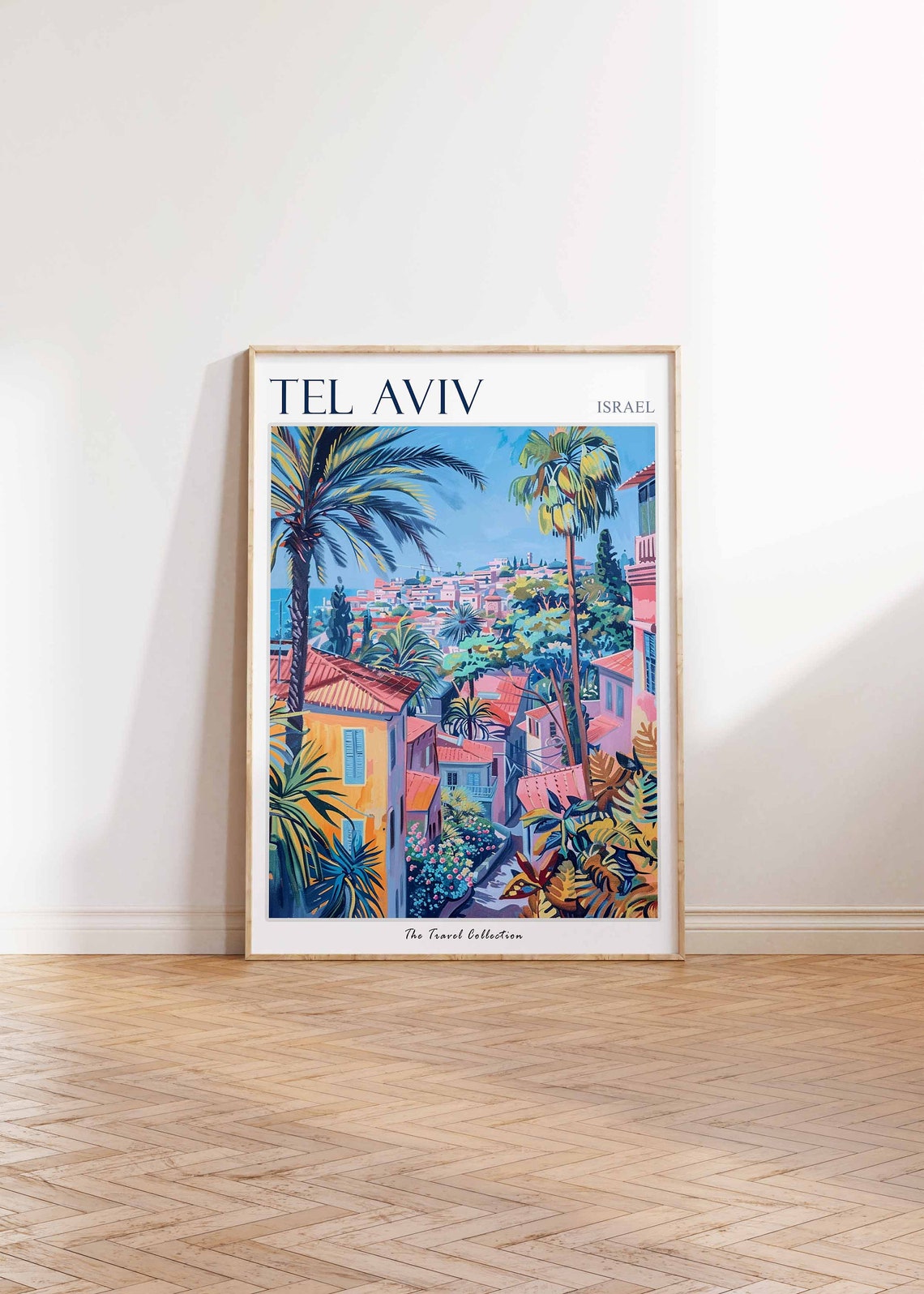 Tel Aviv Poster Tel Aviv Travel Print Israeli Decor Jewish Wall Art Israel Travel Poster Israel Gift Tel Aviv Art Jewish Gift - Image 3