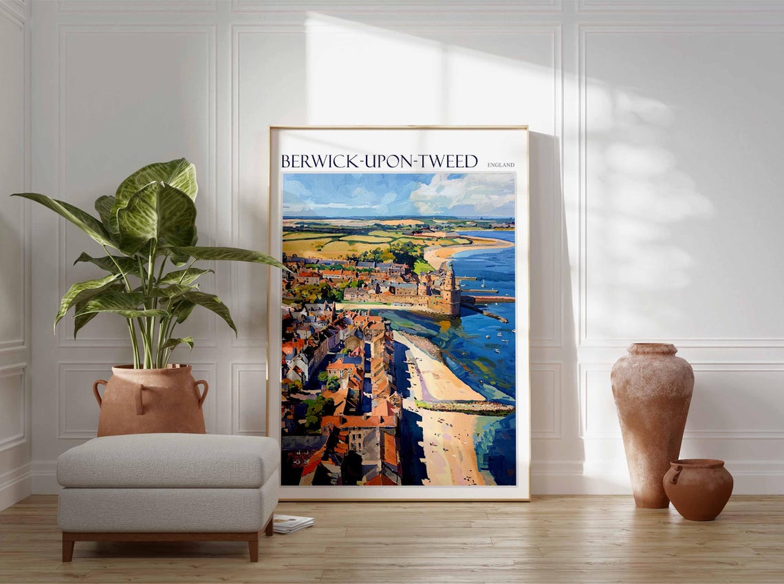 Berwick Upon Tweed Poster England Travel Poster Scotland Travel Poster Border Towns Poster Historic Town Poster Medieval Town Poster - Image 3