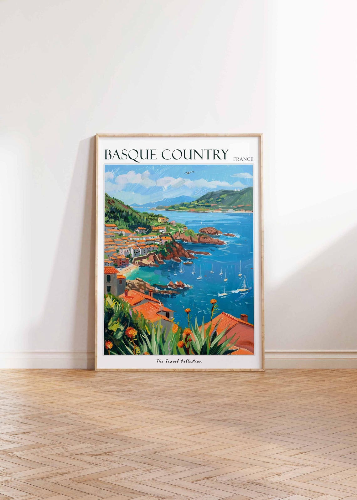 Basque Country Poster France Travel Print French Decor Europe Travel Poster European Wall Art Basque Country Travel Poster - Image 2