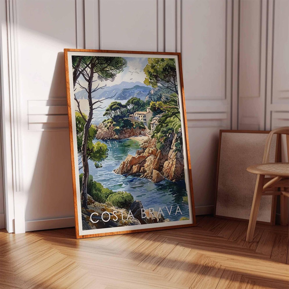 Costa Brava Spain Rocky Mediterranean Cove Scenic Travel Poster - Image 3