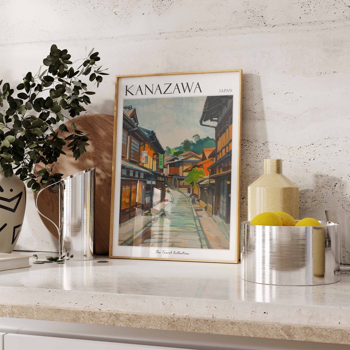Kanazawa Poster Japan Travel Print Japanese Decor Asia Travel Poster Asian Wall Art City Print Kanazawa Gift Kanazawa Travel Poster - Image 2