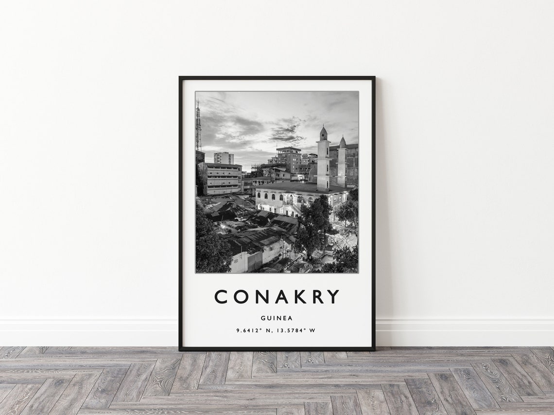 Conakry Travel Print Conakry Travel Poster African Travel Poster Guinea Travel Art Print African Wall Art African Travel Print - Image 2