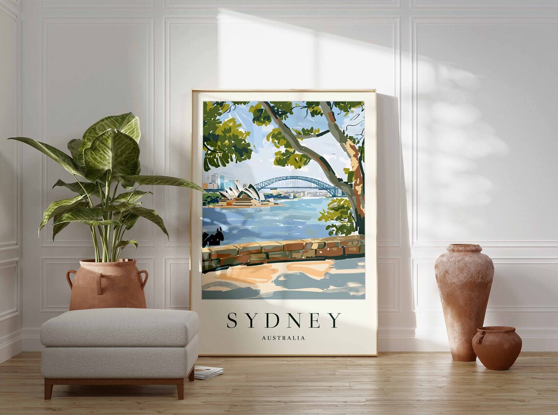 Sydney Travel Poster, Australian City Wall Art - Image 3