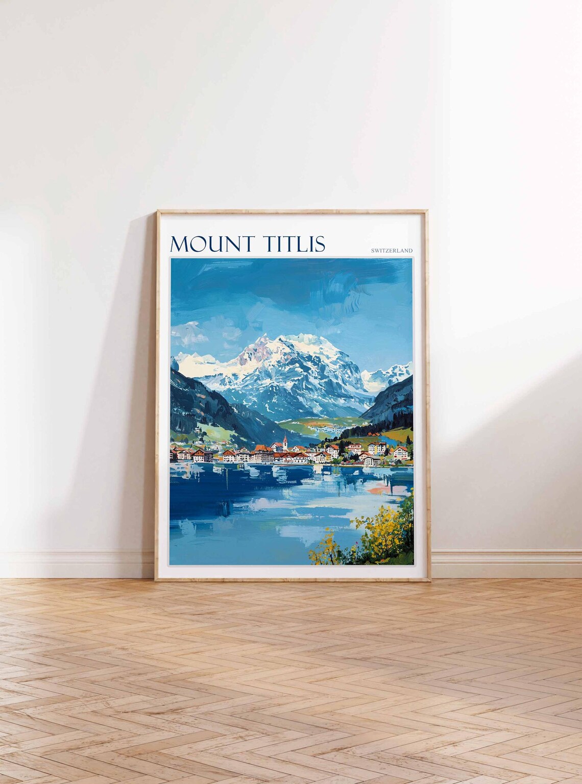 Mount Titlis Poster Mount Titlis Travel Print Swiss Decor Europe Travel Poster European Wall Art Switzerland Wall Art Mountain Poster - Image 2
