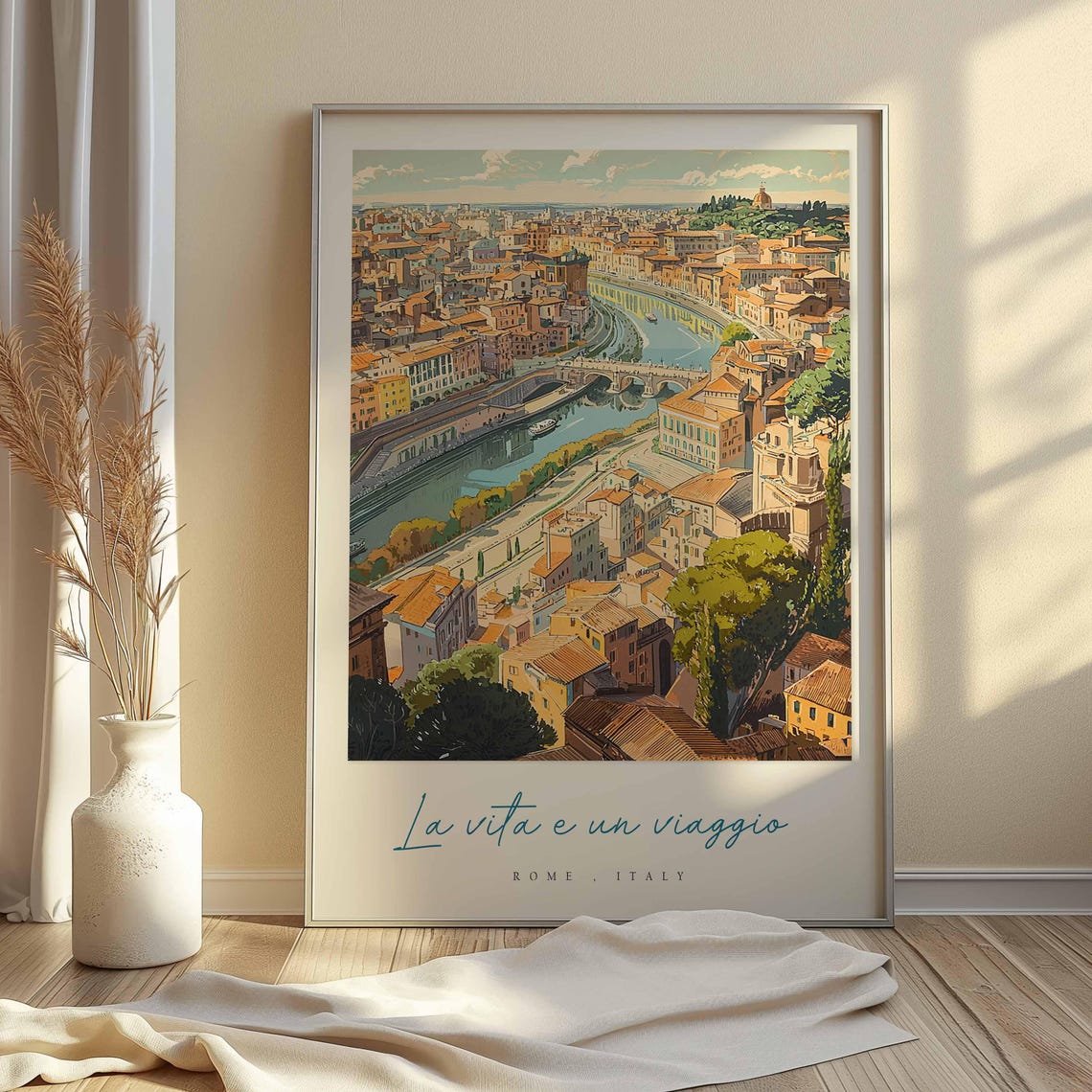 Rome Poster Italian Travel Print Rome Travel Art Rome Wall Art Italy Art Italy Travel Decor Italian Travel Gift - Image 2
