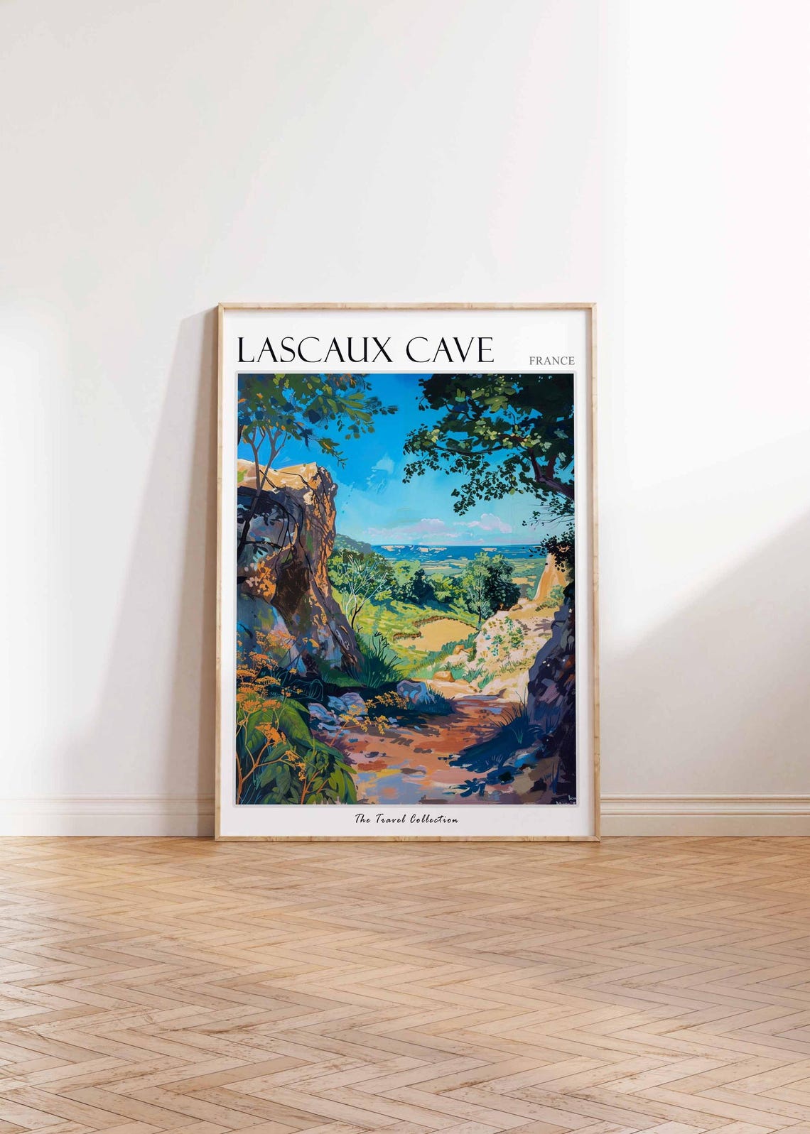 Lascaux Cave Poster France Travel Print French Decor Europe Travel Poster European Wall Art Botanical Print Lascaux Cave Travel Poster - Image 2