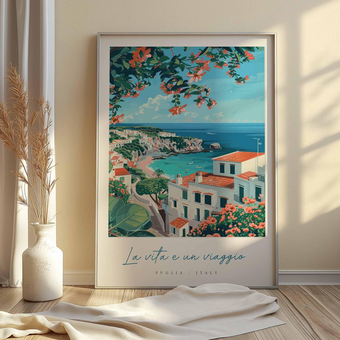 Puglia Poster Italian Travel Print Puglia Travel Art Puglia Wall Art Italy Art Italy Travel Decor Italian Travel Gift - Image 2