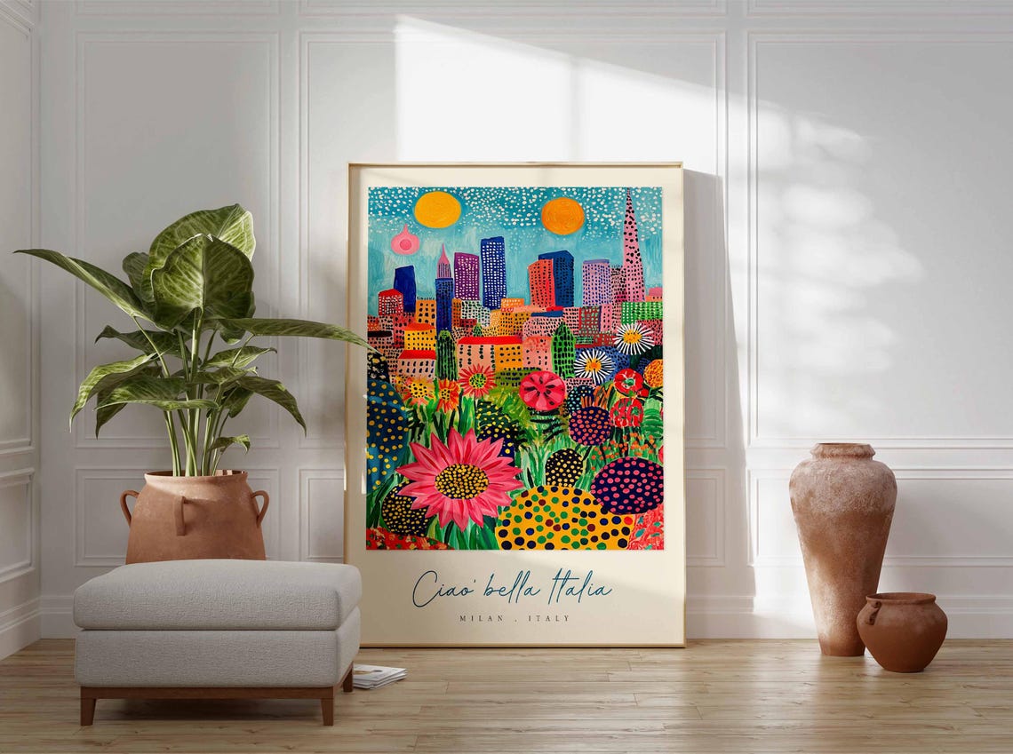 Milan Poster Italian Travel Print Milan Travel Art Milan Wall Art Italy Art Italy Travel Decor Italian Travel Gift - Image 3