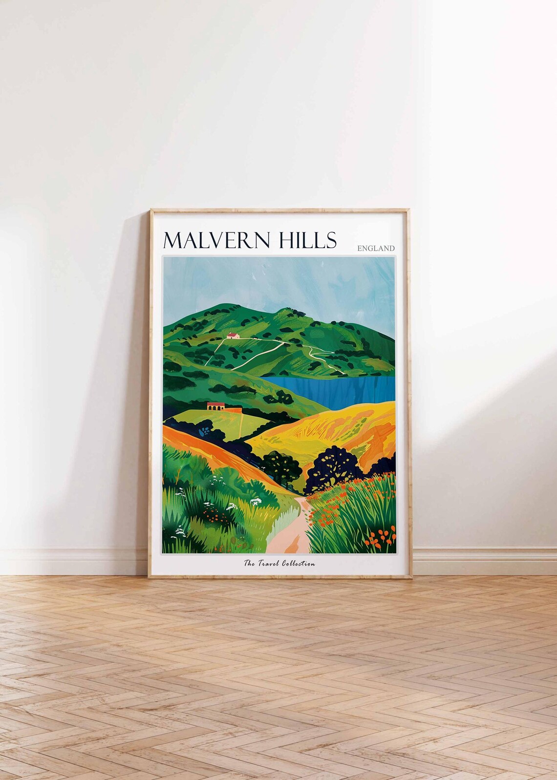 Malvern Hills Poster England Travel Poster Countryside Poster English Countryside Malvern Poster Worcestershire Poster Hills Poster - Image 2