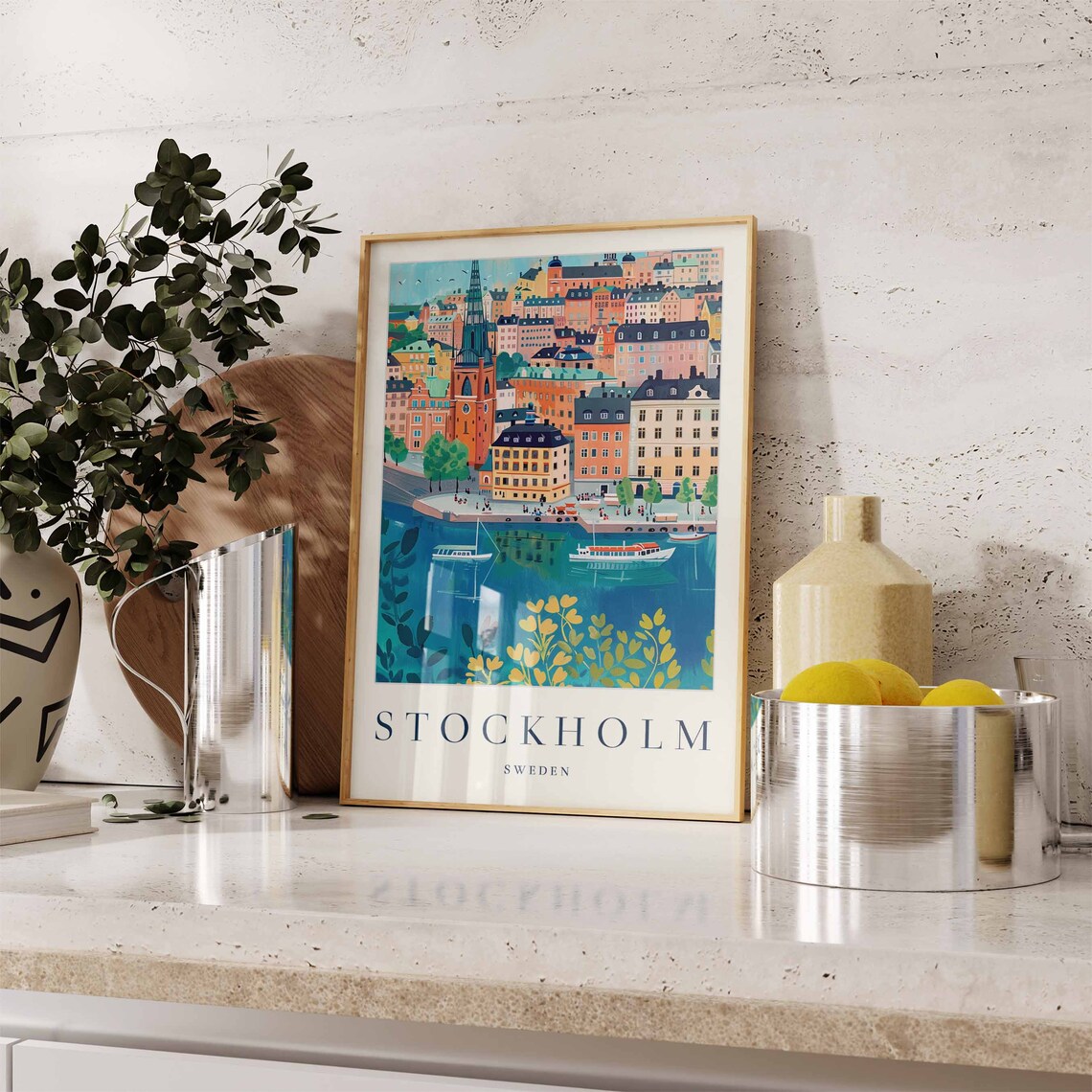 Stockholm Travel Print, Swedish Ocean Wall Art - Image 3