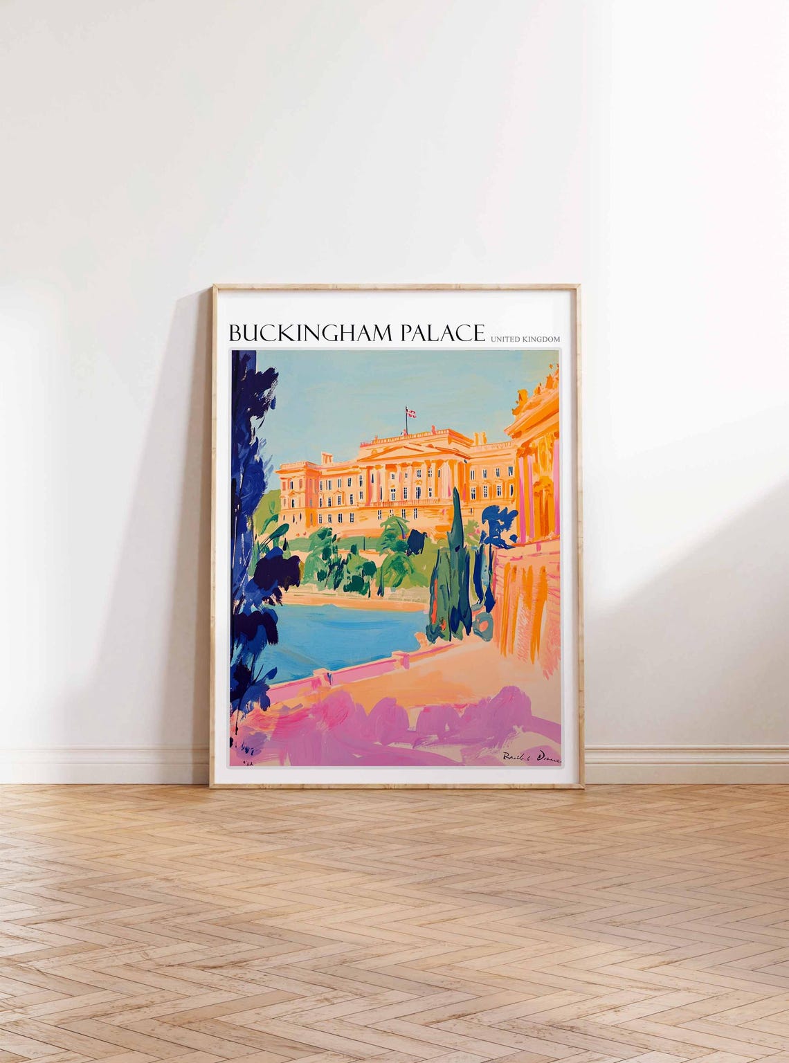Buckingham Palace Poster England Travel Print British Decor United Kingdom Travel Poster City Print Buckingham Palace Travel Poster - Image 3
