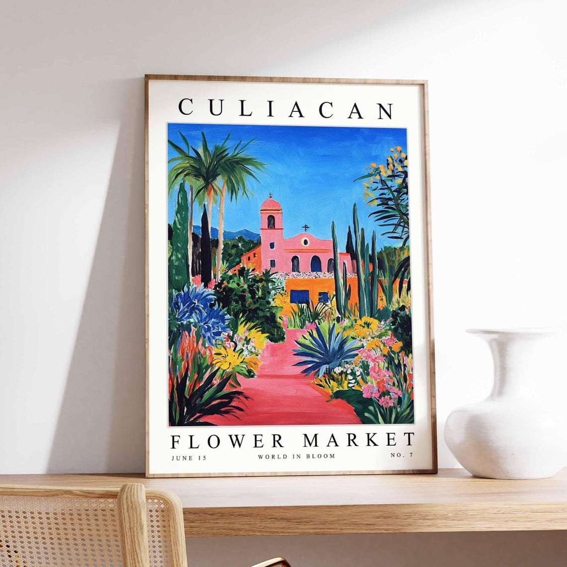 Culiacan Flower Market Colonial Dome Bougainvillea Bloom Poster