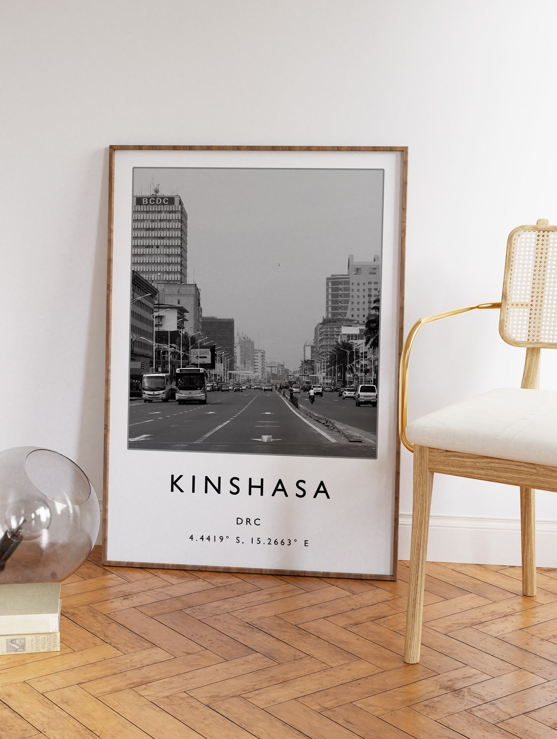 Kinshasa Travel Print Kinshasa Travel Poster African Travel Poster Democratic Republic Of Congo Travel Art Print African Wall Art - Image 2