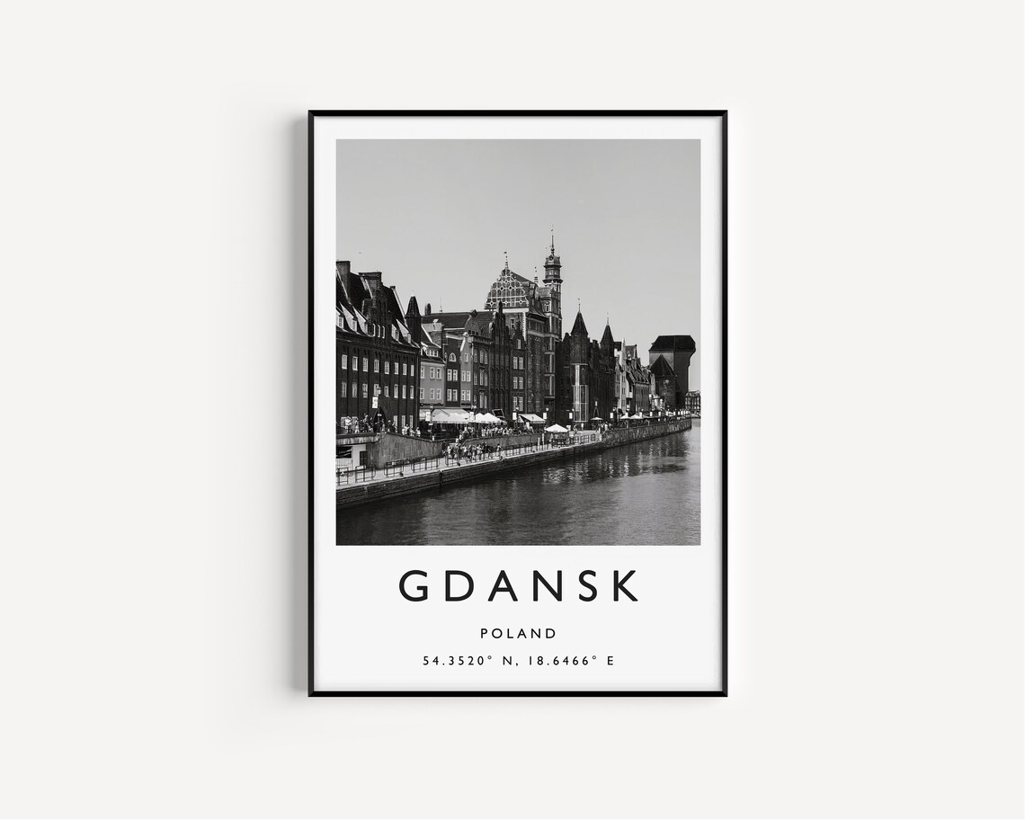 Gdansk Poland Historic Old Town Riverside Waterfront Photo Poster - Image 3
