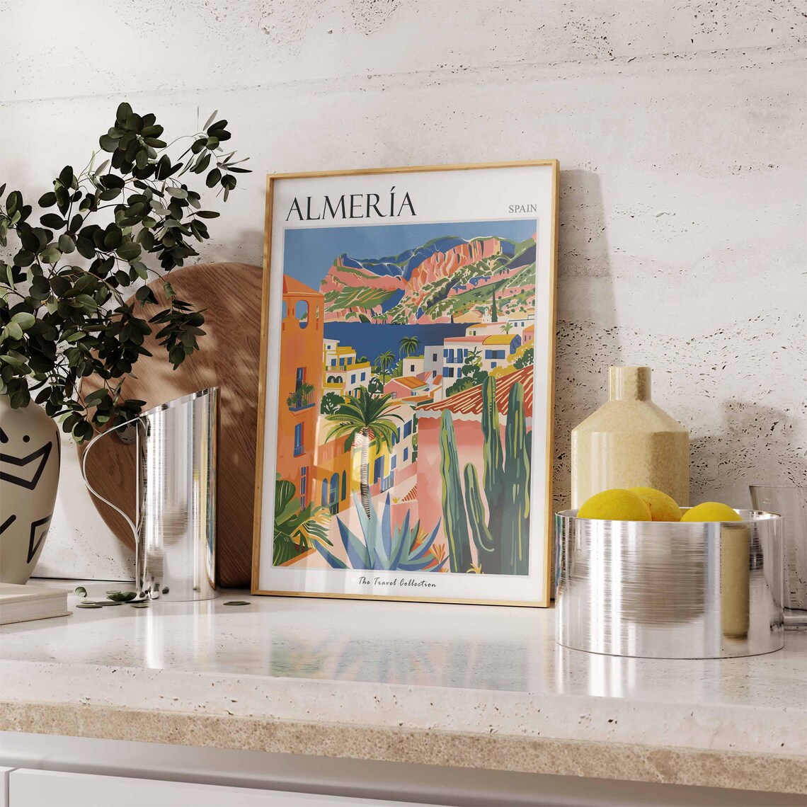 Almeria Poster Almeria Travel Print Spain Wall Art Spanish Travel Print Tropical Decor Almeria Gift Almeria Travel Poster - Image 3