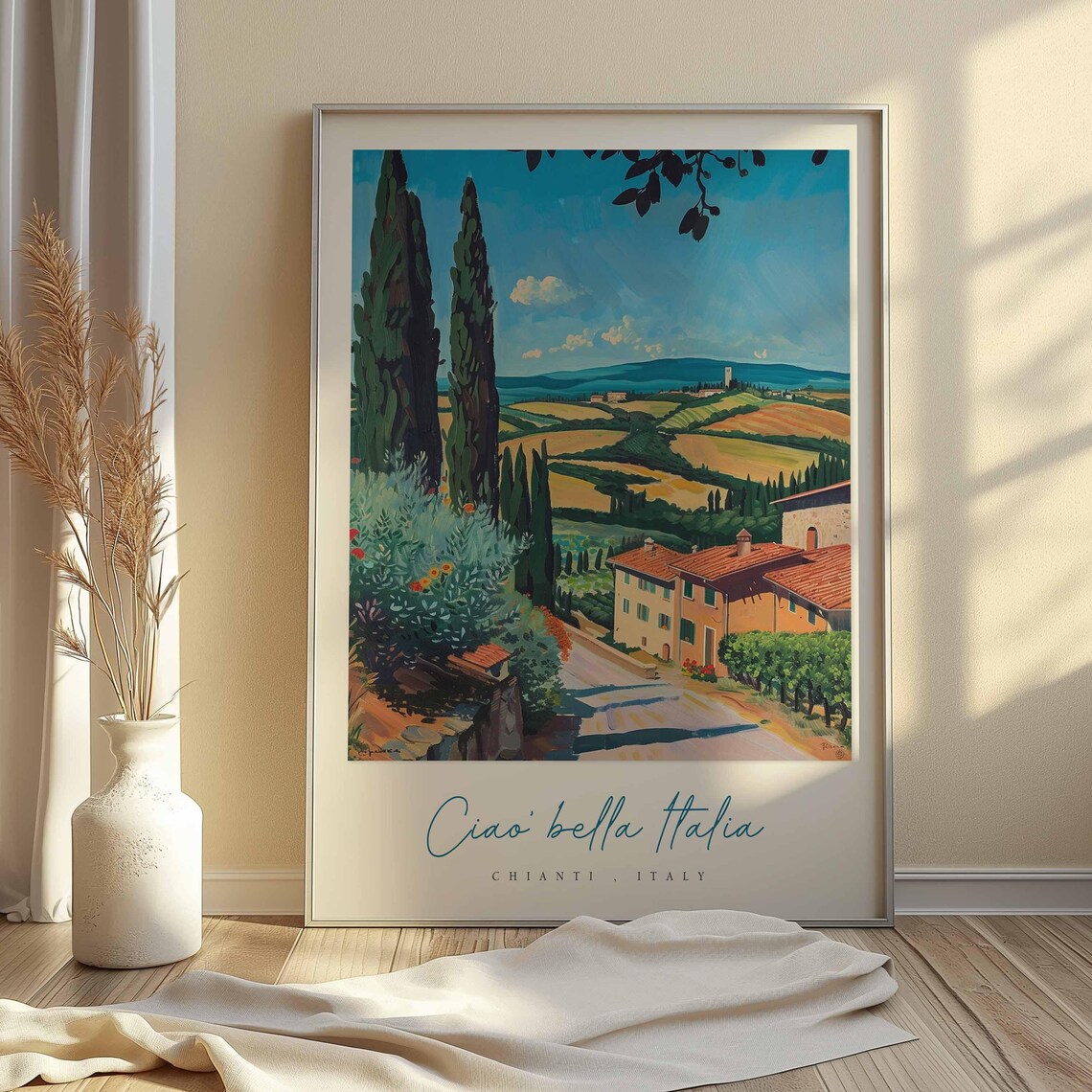 Chianti Italy Ciao Bella Italia Cypress Valley View Art Poster - Image 2