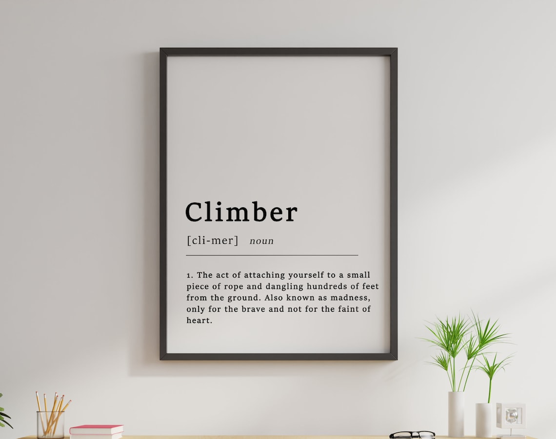 Climbing Quote Poster, Funny Typography Wall Art - Image 2