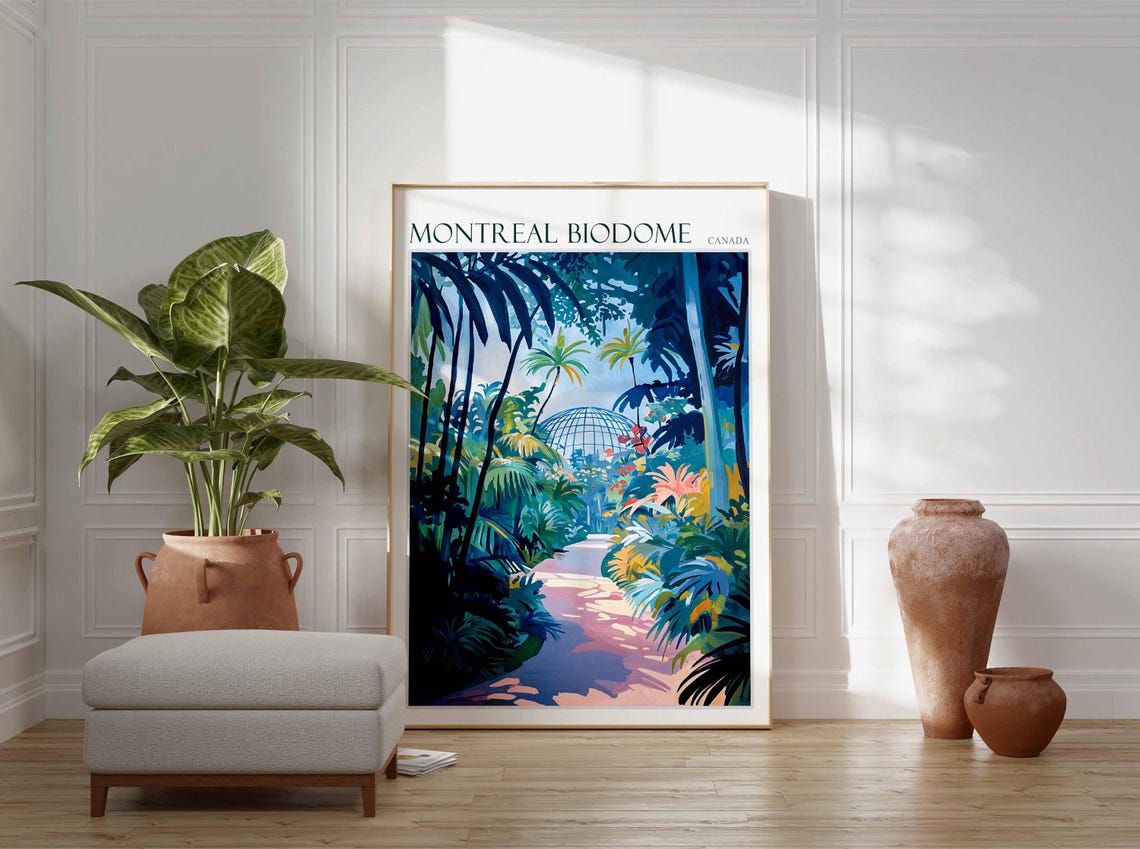 Montreal Biodome Canada Shaded Jungle Trail to the Dome Travel Poster - Image 2