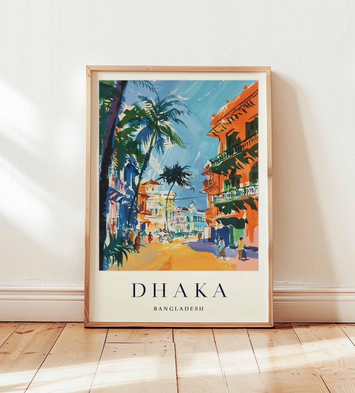 Dhaka Poster Bangladesh Travel Print South Asia Wall Art Capital City Decor Dhakatravel Gift Asiaprint Bangladeshtravel