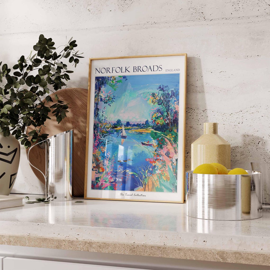 Norfolk Broads Poster England Travel Poster Countryside Poster English Countryside Norfolk Broads Travel Print Countryside Travel Print - Image 3