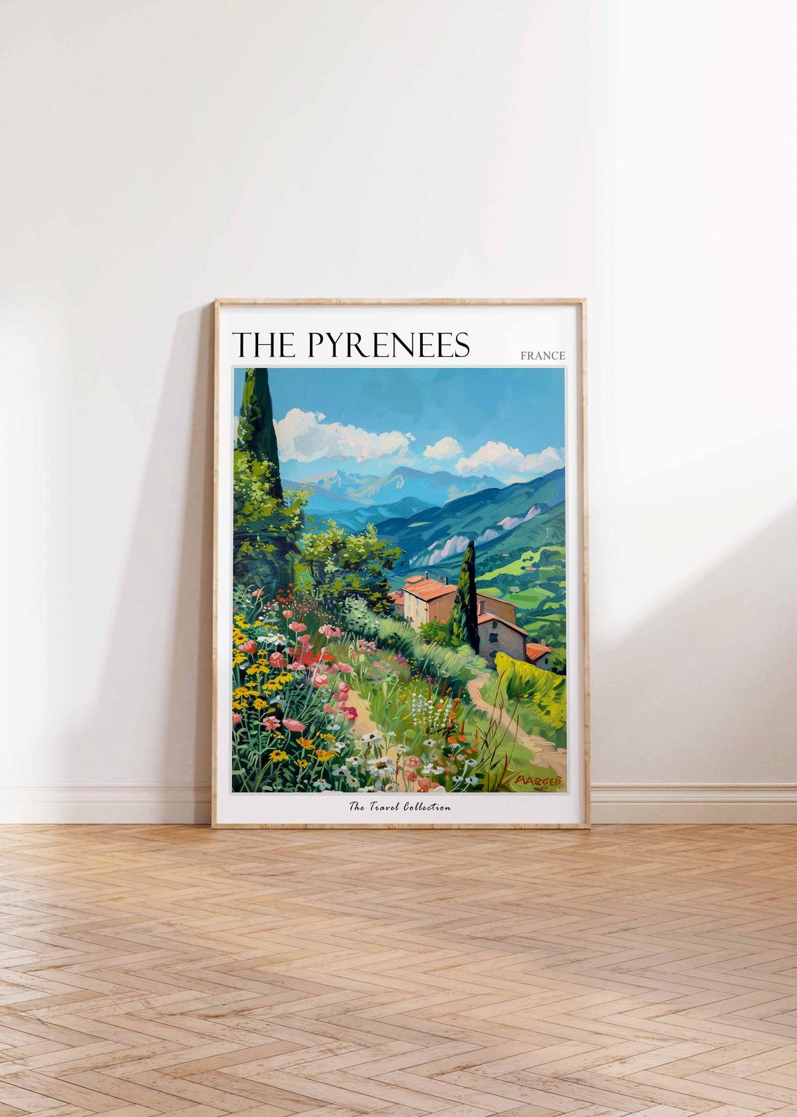 The Pyrenees Poster France Travel Print French Decor Europe Travel Poster European Wall Art Mountain Print The Pyrenees Travel Poster - Image 2