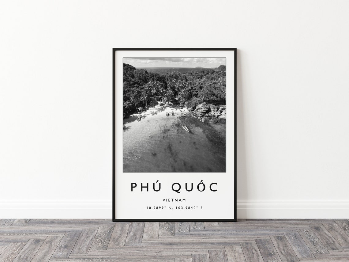 Phu Quoc Vietnam Photo Poster Tropical Beach And Island Coordinates - Image 3