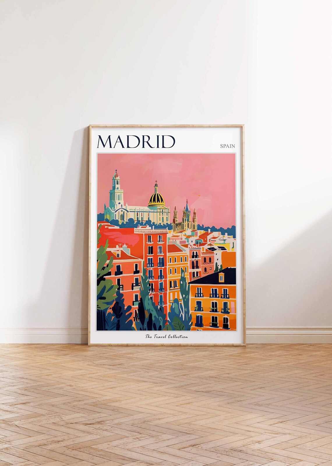 Madrid Travel Poster, Tropical Decor City Poster - Image 2