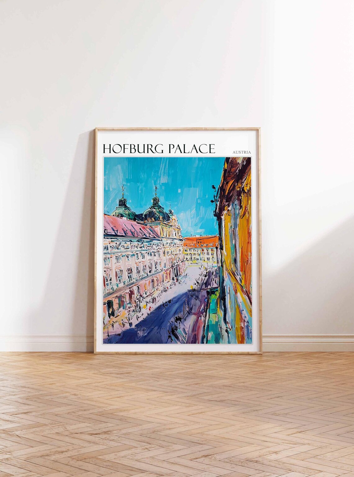 Hofburg Palace Austria Rooftop Domes City View Painting Poster - Image 3
