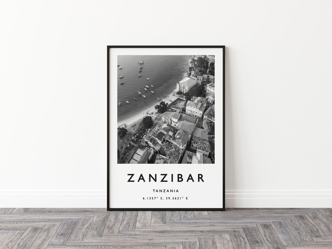 Zanzibar Travel Print Zanzibar Travel Poster African Travel Poster Tanzania Travel Art Print African Wall Art African Print - Image 2