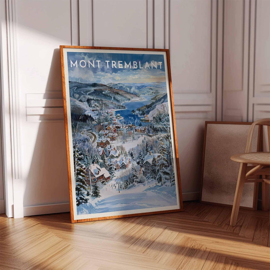 Mont Tremblant Canada Village With Lake Ski Slopes Aerial Poster - Image 3