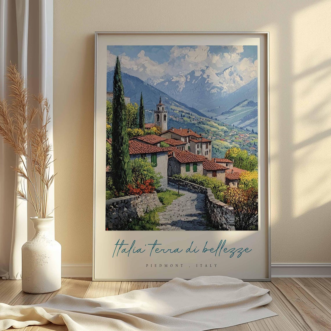 Piedmont Poster Italian Travel Print Piedmont Travel Art Piedmont Wall Art Italy Art Italy Travel Decor Italian Travel Gift - Image 2