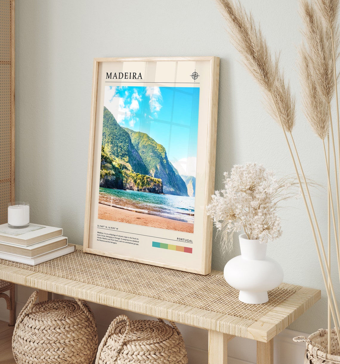 Madeira Travel Print Madeira Portugal Travel Poster Portugal Travel Print Travel Print Travel Art Travel Poster Travel Gift - Image 3