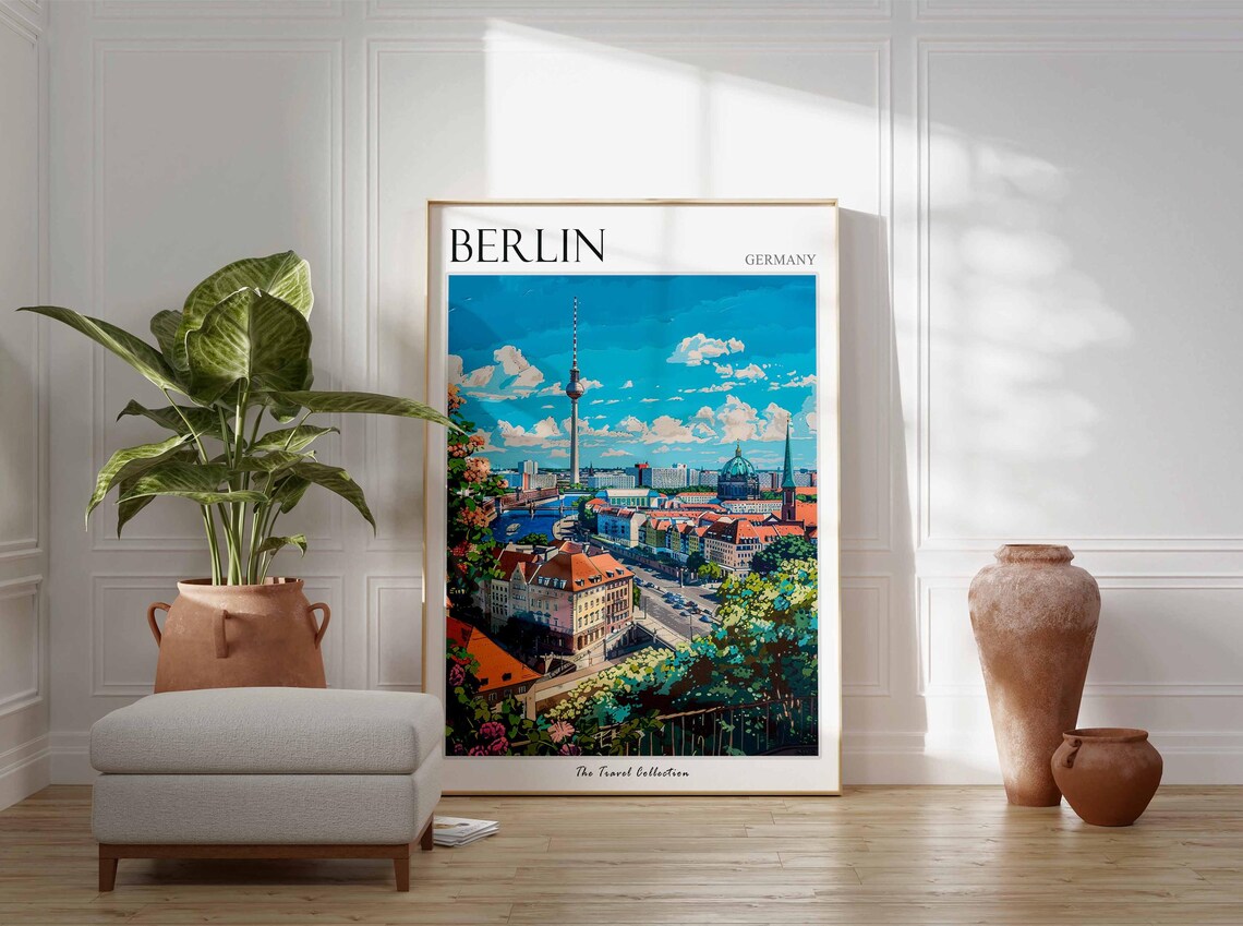 Berlin Poster Germany Travel Print German Decor Europe Travel Poster European Wall Art City Print Berlin Gift Berlin Travel Poster - Image 2