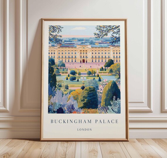 Buckingham Palace London Royal Gardens Architecture Art Poster
