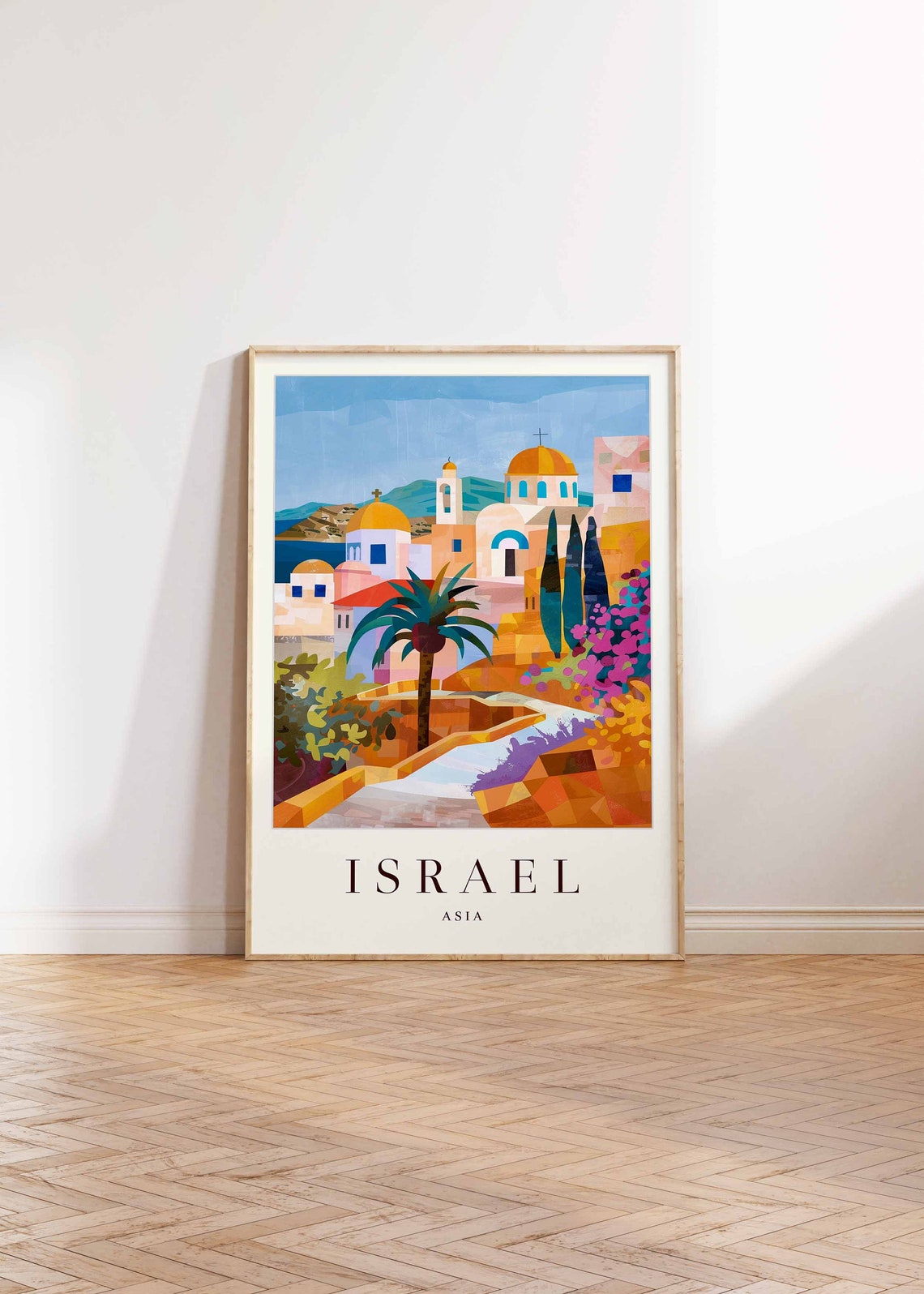 Israel Poster Israel Travel Print Asia Wall Art Asian Travel Print Tropical Decor Sea Print Israel Gift Israel Travel Poster - Image 2