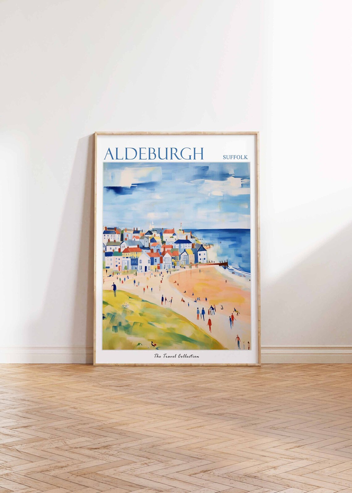 Aldeburgh Suffolk Colorful Seaside Town Beach Painting Travel Poster - Image 3