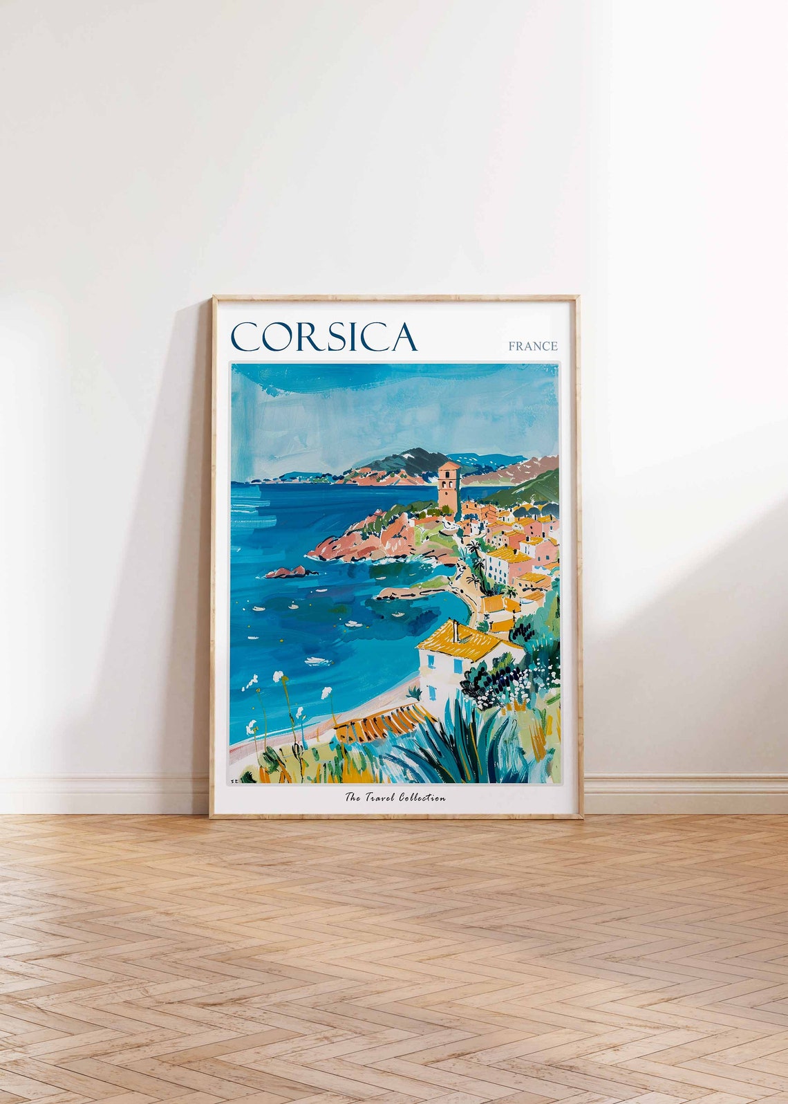 Corsica Poster Corsica Travel Print Tropical Decor Sea Wall Art French Decor France Travel Print Corsica Gift Corsica Travel Poster - Image 2