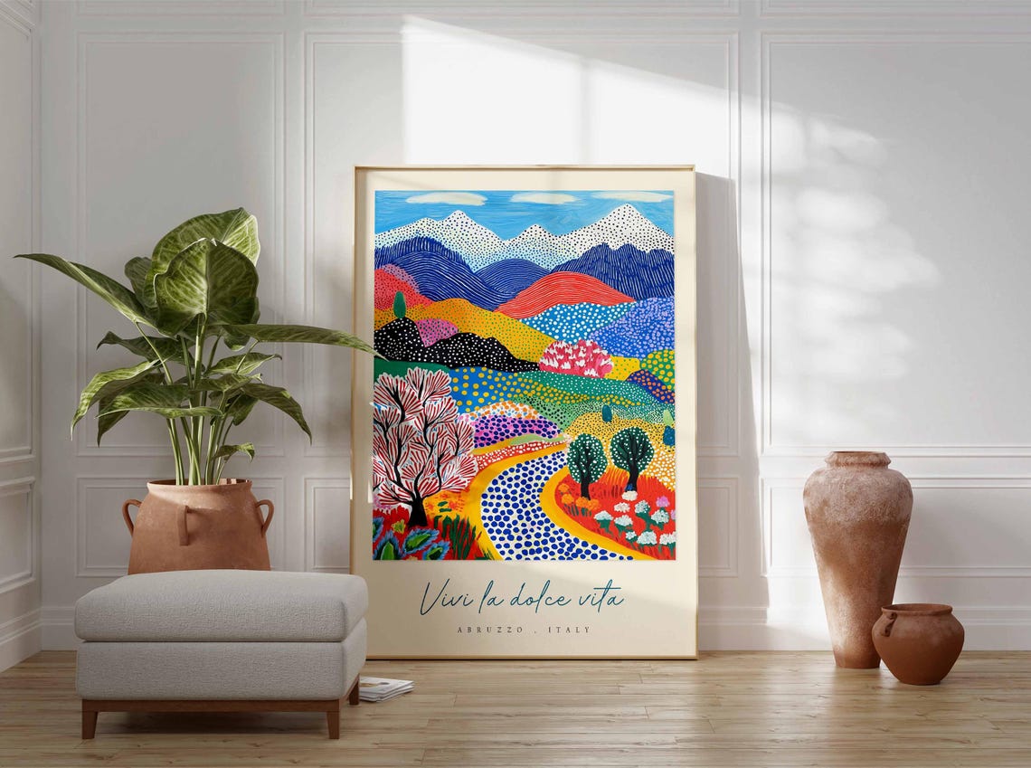 Abruzzo Poster Italian Travel Print Abruzzo Travel Art Abruzzo Wall Art Italy Art Italy Travel Decor Italian Travel Gift - Image 3