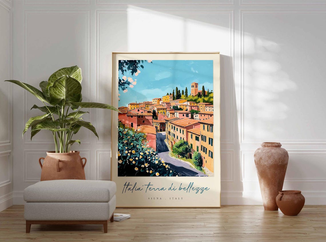 Siena Poster Italian Travel Print Siena Travel Art Siena Wall Art Italy Art Italy Travel Decor Italian Travel Gift - Image 3