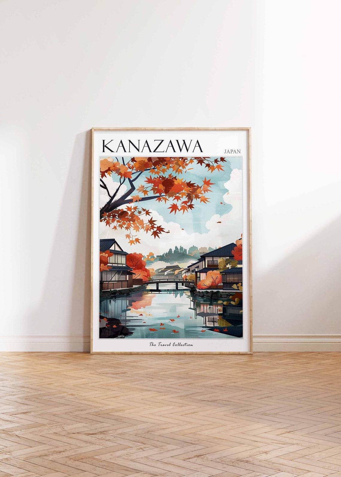 Kanazawa Poster Japan Travel Print Japanese Decor Asia Travel Poster Asian Wall Art City Print Kanazawa Gift Kanazawa Travel Poster - Image 3